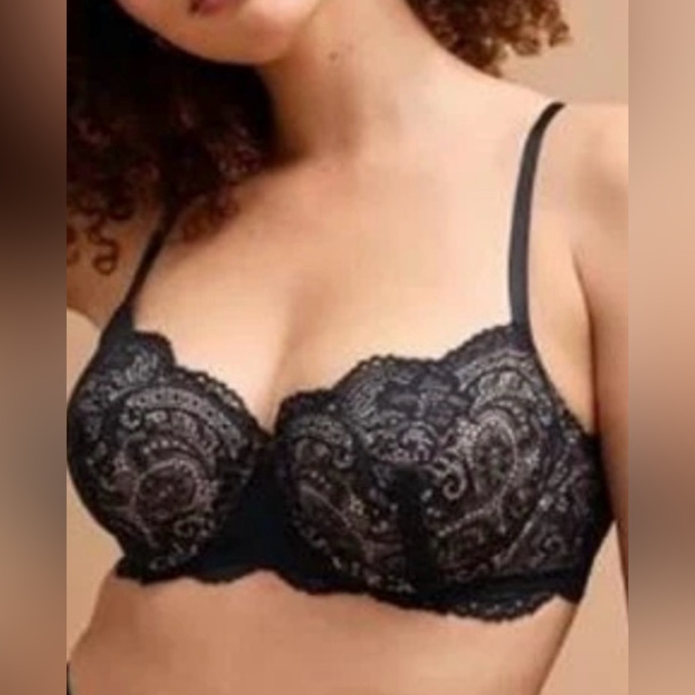 NEW! ThirdLove Black Lace Balconette Bra